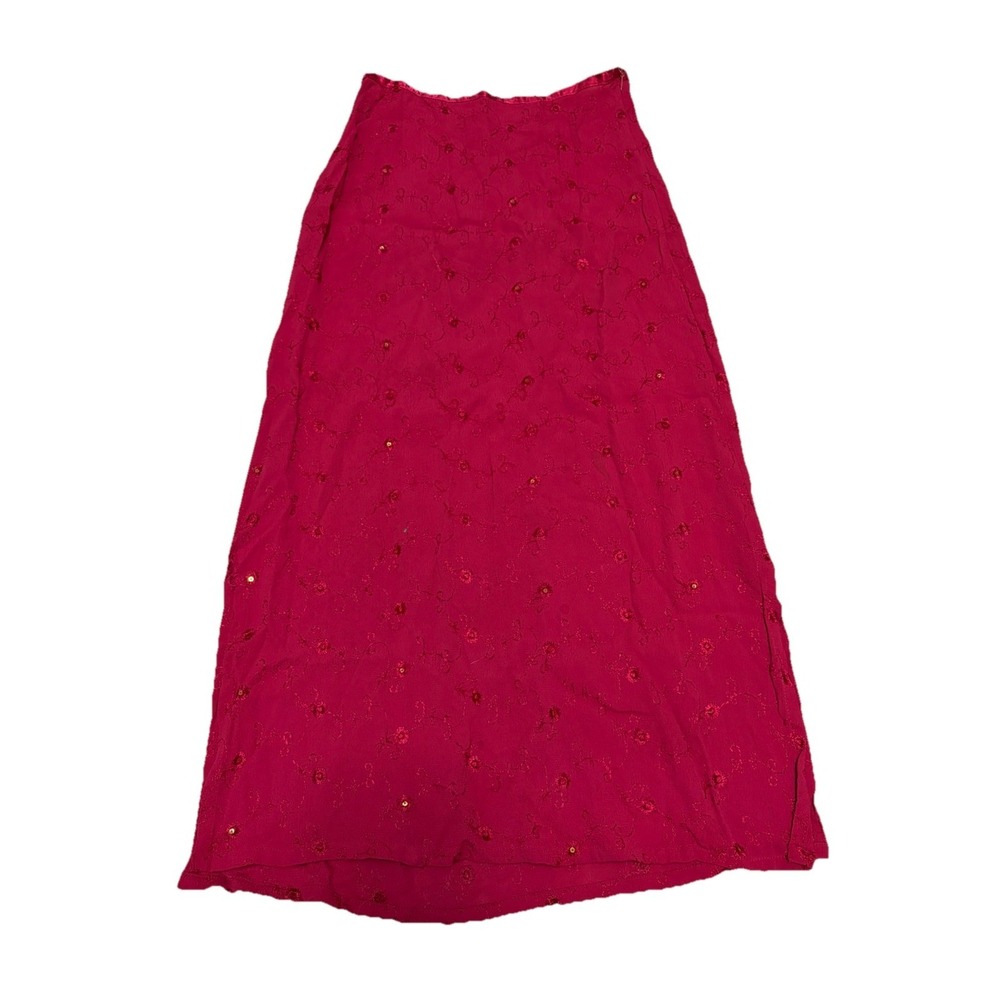 Vintage Y2K‎ Limited Too Floral Embroidered Slip Skirt Feminine Coquette Fairy